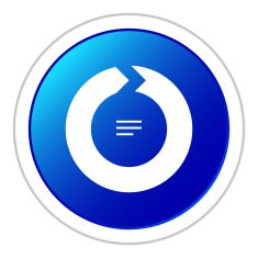 Chevron Chart icon on a round button N38
