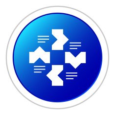 Flowchart icon on a round button N68