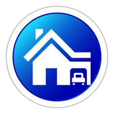 Home icon on a round button N10