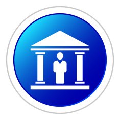 Bank icon on a round button N29