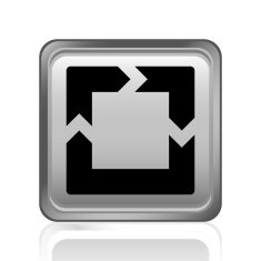 Chevron Chart icon on a square button N17
