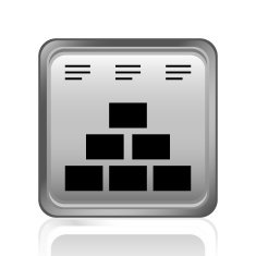 Pyramid icon on a square button N8