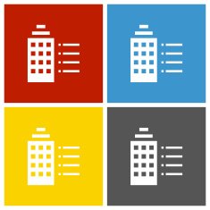 Office Building icon on square buttons N5
