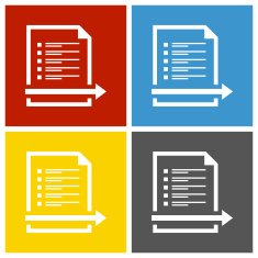 Document icon on square buttons N14