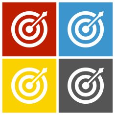 Target icon on square buttons N6