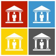Bank icon on square buttons N8