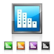 Apartment Building icon on square buttons N8