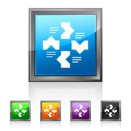Flowchart icon on square buttons N22