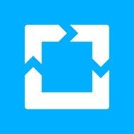 Chevron Chart icon on a blue background N5