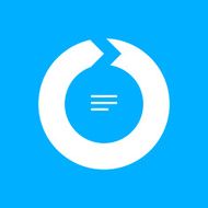 Chevron Chart icon on a blue background N6
