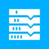 Flowchart icon on a blue background N10