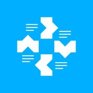 Flowchart icon on a blue background N11