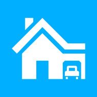 Home icon on a blue background N2