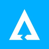 Chevron Chart icon on a blue background N7