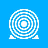 Target icon on a blue background N3