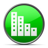 Apartment Building icon on a round button N29