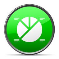 Pie Chart icon on a round button N21