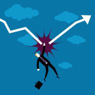 Businessman Falling Down