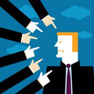 Hands Pointing Businessman