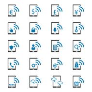 Mobile banking icons set