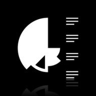 Coxcomb Chart icon on a black background N3