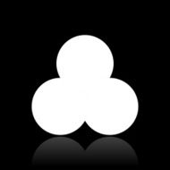 Venn Diagram icon on a black background N3