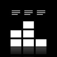 Bar Graph icon on a black background N19