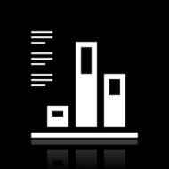 Bar Graph icon on a black background N20