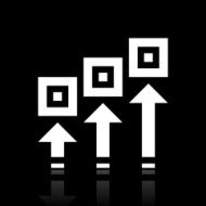 Logistics icon on a black background N4