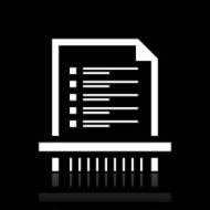Document icon on a black background N16