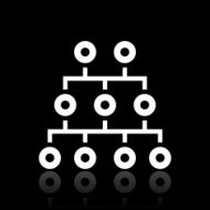 Organization Chart icon on a black background