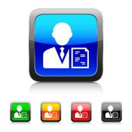 Businessman icon on color buttons N8