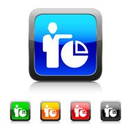 Businessman icon on color buttons N9