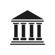 Bank icon on a white background N20
