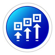 Logistics icon on a round button N12