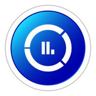 Donut Chart icon on a round button N20