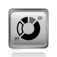 Donut Chart icon on a square button N9