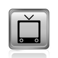 Television Set icon on a square button N2