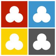 Venn Diagram icon on square buttons N3