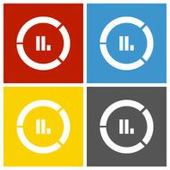 Donut Chart icon on square buttons N5