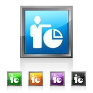 Businessman icon on square buttons N17