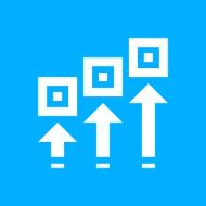 Logistics icon on a blue background N3