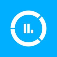 Donut Chart icon on a blue background N4
