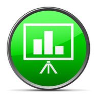 Presentation icon on a round button N2