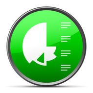 Coxcomb Chart icon on a round button N11