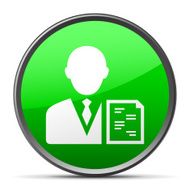 Businessman icon on a round button N52