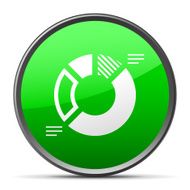 Donut Chart icon on a round button N21