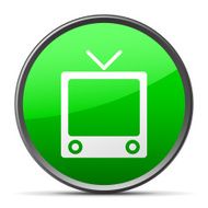 Television Set icon on a round button N3
