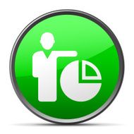 Businessman icon on a round button N53