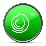 Radial Bar Chart icon on a round button N11